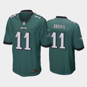 Men's A.J. Brown Philadelphia Eagles Green Game Jersey