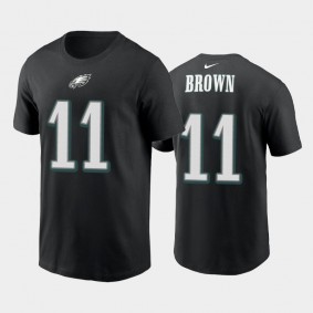 Men's A.J. Brown Philadelphia Eagles Black Name & Number T-Shirt