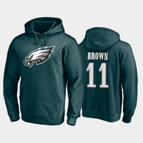 Men's A.J. Brown Philadelphia Eagles Midnight Green Player Icon Hoodie