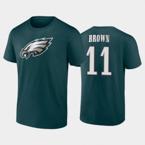 Men's A.J. Brown Philadelphia Eagles Midnight Green Player Icon T-Shirt