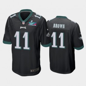 Men's A.J. Brown Philadelphia Eagles Black Super Bowl LVII Game Jersey