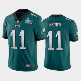 Men's A.J. Brown Philadelphia Eagles Green Super Bowl LVII Vapor Limited Jersey