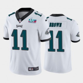 Men's A.J. Brown Philadelphia Eagles White Super Bowl LVII Vapor Limited Jersey