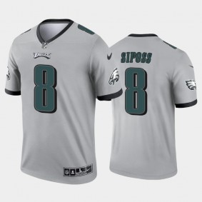 Men's Arryn Siposs Philadelphia Eagles Silver Inverted Legend Jersey