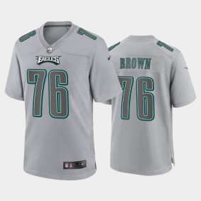 Men's Bob Brown Philadelphia Eagles Gray Atmosphere Fashion Game Jersey