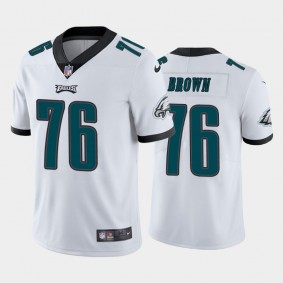 Men's Bob Brown Philadelphia Eagles White Vapor Limited Jersey