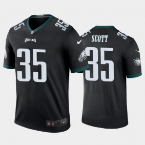 Men's Boston Scott Philadelphia Eagles Black Color Rush Legend Jersey