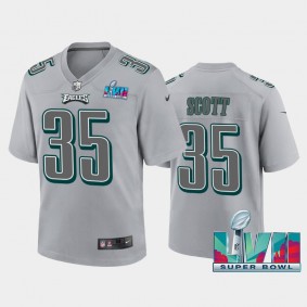 Youth Boston Scott Philadelphia Eagles Gray Super Bowl LVII Atmosphere Jersey