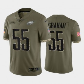 Men's Brandon Graham Philadelphia Eagles Olive 2022 Salute To Service Jersey