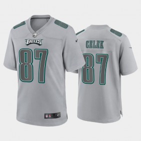 Men's Brent Celek Philadelphia Eagles Gray Atmosphere Fashion Game Jersey