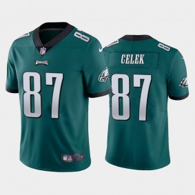 Men's Brent Celek Philadelphia Eagles Green Vapor Limited Jersey