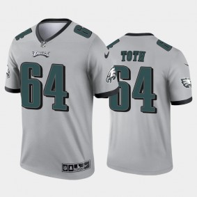 Men's Brett Toth Philadelphia Eagles Silver Inverted Legend Jersey