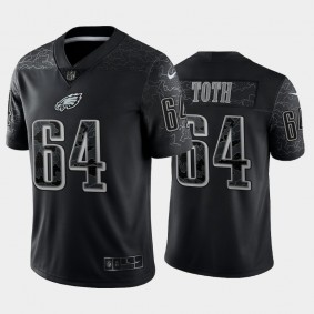 Men's Brett Toth Philadelphia Eagles Black Reflective Limited Jersey