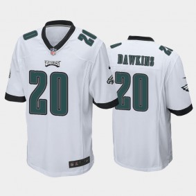 Men's Brian Dawkins Philadelphia Eagles White Game Jersey