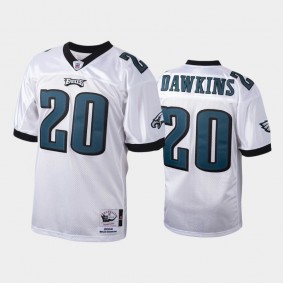 Men's Brian Dawkins Philadelphia Eagles White Retired Player 2004 Authentic Throwback Jersey