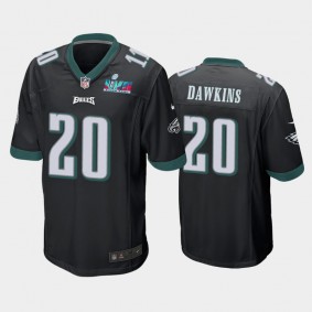 Men's Brian Dawkins Philadelphia Eagles Black Super Bowl LVII Game Jersey