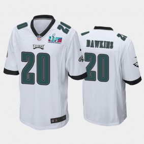 Men's Brian Dawkins Philadelphia Eagles White Super Bowl LVII Game Jersey