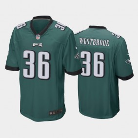 Men's Brian Westbrook Philadelphia Eagles Green Game Jersey