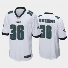 Men's Brian Westbrook Philadelphia Eagles White Game Jersey