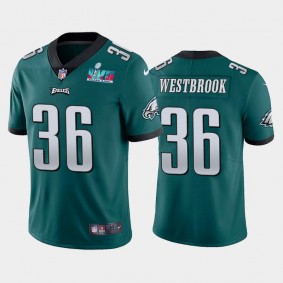 Men's Brian Westbrook Philadelphia Eagles Green Super Bowl LVII Vapor Limited Jersey