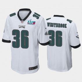 Men's Brian Westbrook Philadelphia Eagles White Super Bowl LVII Game Jersey