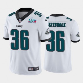 Men's Brian Westbrook Philadelphia Eagles White Super Bowl LVII Vapor Limited Jersey