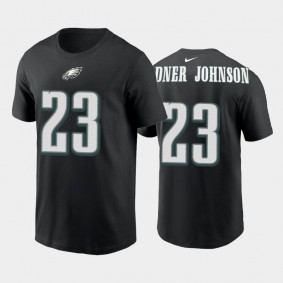 Men's C.J. Gardner-Johnson Philadelphia Eagles Black Name & Number T-Shirt