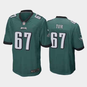 Men's Cameron Tom Philadelphia Eagles Green Game Jersey