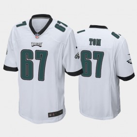 Men's Cameron Tom Philadelphia Eagles White Game Jersey