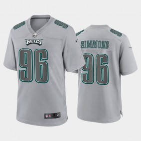 Men's Clyde Simmons Philadelphia Eagles Gray Atmosphere Fashion Game Jersey