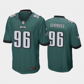 Men's Clyde Simmons Philadelphia Eagles Green Game Jersey