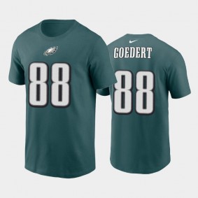 Men's Dallas Goedert Philadelphia Eagles Midnight Green Name & Number T-Shirt