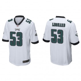 Men's Philadelphia Eagles Darius Leonard White Game Jersey