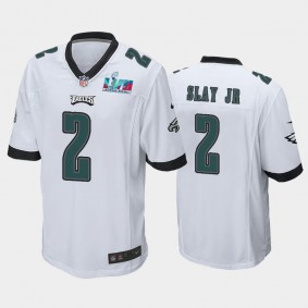 Men's Darius Slay Jr Philadelphia Eagles White Super Bowl LVII Game Jersey