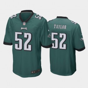 Men's Davion Taylor Philadelphia Eagles Green Game Jersey