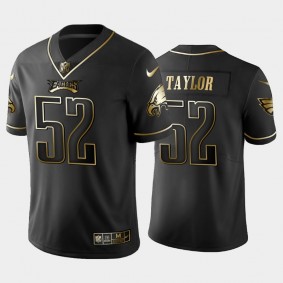 Men's Davion Taylor Philadelphia Eagles Black Golden Edition Jersey