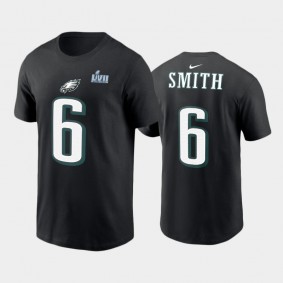 Men's DeVonta Smith Philadelphia Eagles Black Super Bowl LVII T-Shirt