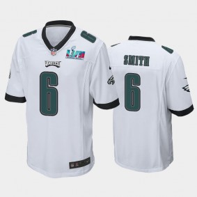 Men's DeVonta Smith Philadelphia Eagles White Super Bowl LVII Game Jersey