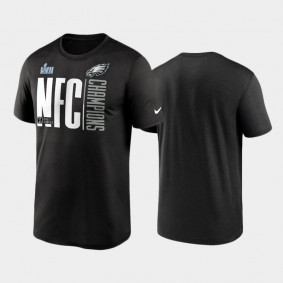 Men's Philadelphia Eagles Black 2022 NFC Champions Iconic T-Shirt