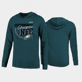 Men's Philadelphia Eagles Midnight Green 2022 NFC Champions High Tide Long Sleeve T-Shirt