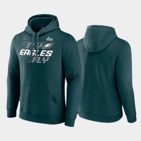 Men's Philadelphia Eagles Midnight Green 2022 NFC Champions Team Slogan Hoodie