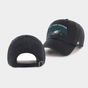 Men's Philadelphia Eagles Black 2022 NFC East Division Champions Clean Up Hat