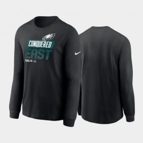 Men's Philadelphia Eagles Black 2022 NFC East Division Champions Long Sleeve T-Shirt