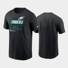 Men's Philadelphia Eagles Black 2022 NFC East Division Champions Trophy T-Shirt