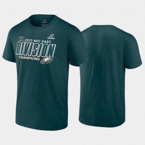 Men's Philadelphia Eagles Midnight Green 2022 NFC East Division Champions Divide Conquer T-Shirt