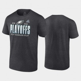 Men's Philadelphia Eagles Charcoal 2022 NFL Playoffs Our Time T-Shirt