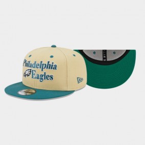 Men's Philadelphia Eagles Khaki Retro 9FIFTY Snapback Hat