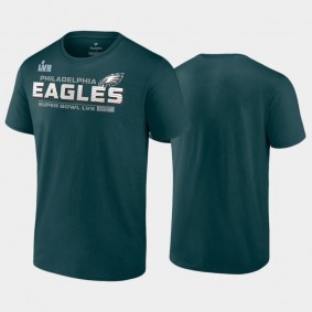 Men's Philadelphia Eagles Midnight Green Super Bowl LVII Vivid Striations T-Shirt