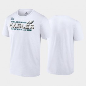 Men's Philadelphia Eagles White Super Bowl LVII Vivid Striations T-Shirt