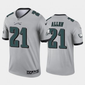 Men's Eric Allen Philadelphia Eagles Silver Inverted Legend Jersey